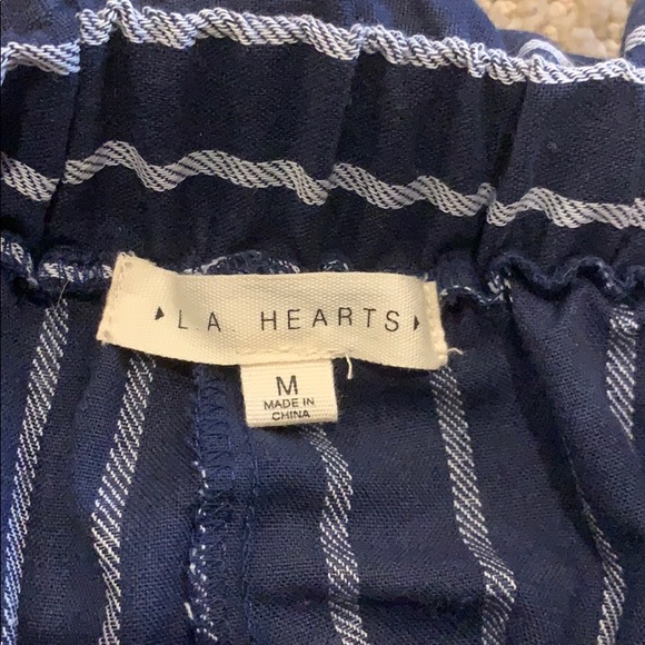 Navy blue and white striped shorts - Picture 3 of 3